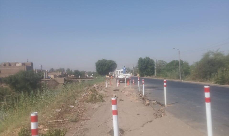 الهيئة العامة للطرق والكباري: جاري عمليات الصيانة العاجلة والطارئة و تأمين سلامة المرور في منطقة مدخل طريق ارمنت الواحات