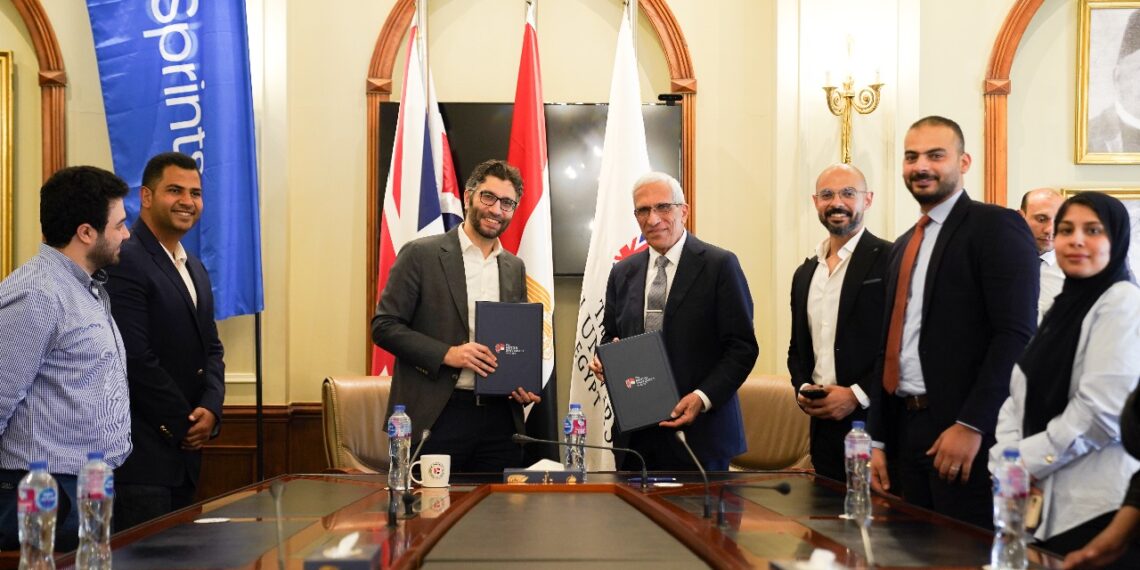 اتفاقية استراتيجية جديدة بين منصة سبرنتس التعليمية والجامعة البريطانية في مصر (BUE)