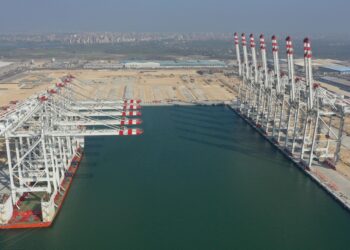 وزير النقل: ميناء دمياط يستقبل 5 أوناش رصيف عملاقة من أوناش ( STS )