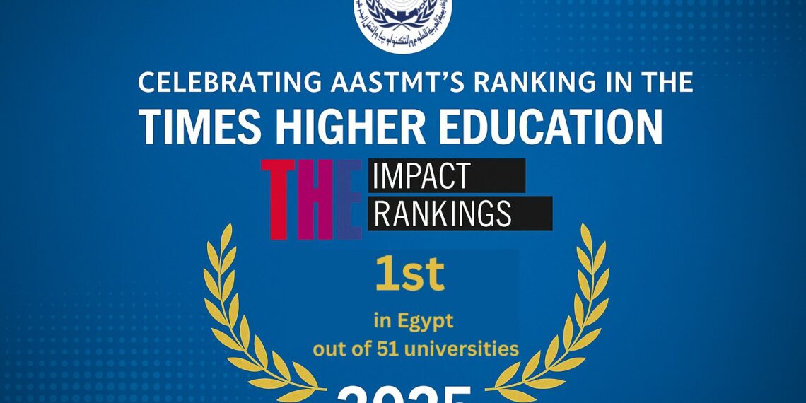 الأكاديمية العربية .. الأولى محلياً، الثامنة عربيًا، و104 عالميًا في تصنيف التايمز للاستدامة 2025