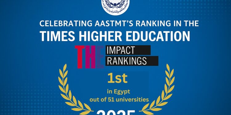 الأكاديمية العربية .. الأولى محلياً، الثامنة عربيًا، و104 عالميًا في تصنيف التايمز للاستدامة 2025