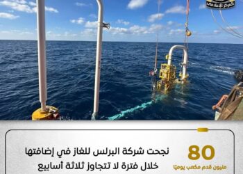 البرلس للغاز تضع البئرين “سبارو ويست-1” و “سيينا دي إي” على خريطة الإنتاج