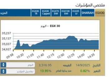 البورصه المصريه تغلق علي نغمه صاعده بدعم من مشتريات المستثمرين المصريين