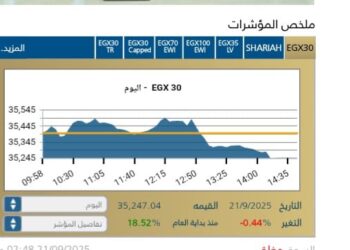 البورصه المصريه تخسر زخما وسط موجه بيعيه تضعف أداء السوق
