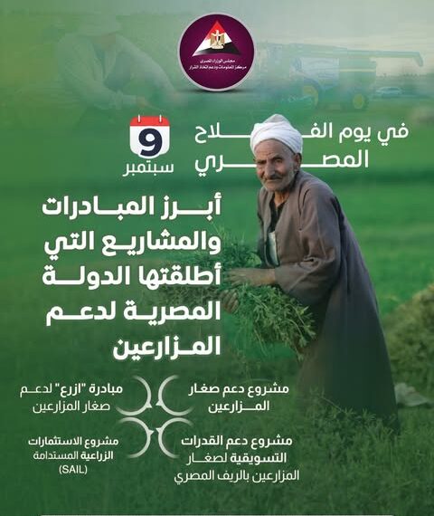 تمكين المزارعين وتعزيز مكانتهم، أولوية وطنية تؤكدها الدولة المصرية في يوم الفلاح المصري