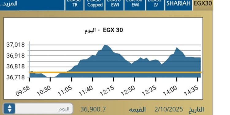 البورصه المصريه تغلق عل نغمه صاعده ، بدعم من مشتريات المستثمرين المصريين