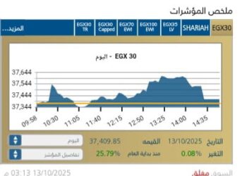 مؤشر البورصه يغلق على ارتفاع بنسبة 0,08% .. وتوقعات بمواصلة الزخم الايجابى