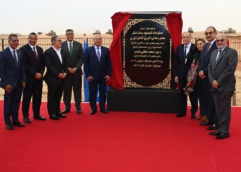 الفريق كامل الوزير وسير محمد منصور يضعان حجر أساس مصنع ماك لتصنيع وسائل النقل للسيارات