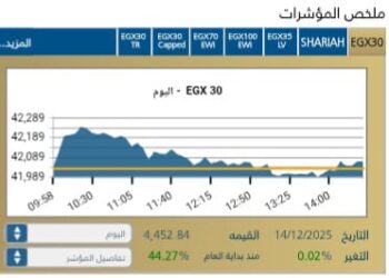 البورصه المصريه تتألق والأسهم القياديه تقود الصعود