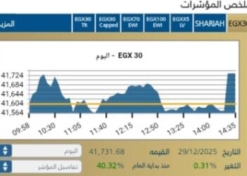 صعود المؤشر الرئيسي بنسبه 0,31 %