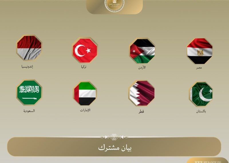 8 دول اسلامية تعرب عن بالغ قلقهم إزاء تدهور الوضع الإنساني في قطاع غزة