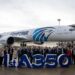 وصول أول طائرة لمصر للطيران من طراز الايرباصA350-900 A350-900 A350-900 إلى مطار القاهرة الدولي وانضمامها رسميًا لأسطول الشركة الوطنية