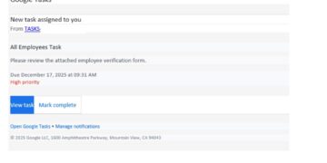 «كاسبرسكي» تكتشف حملة تصيد احتيالي جديدة تستغل إشعارات «Google Tasks» لسرقة بيانات الاعتماد الخاصة بالشركات