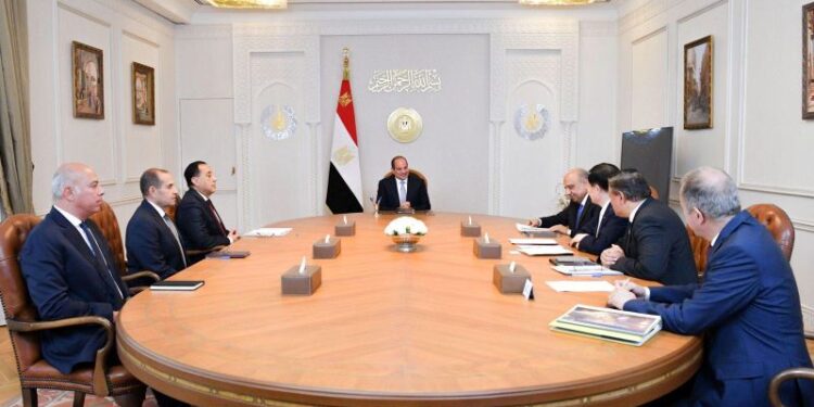 الرئيس السيسي خلال استقباله «تشو جونج شن»