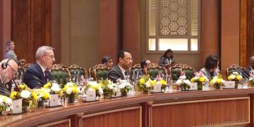 المهندس رأفت هندي وزير الاتصالات يلقي كلمة مصر