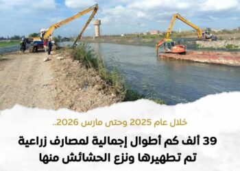 تطهير ونزع حشائش مصارف زراعية