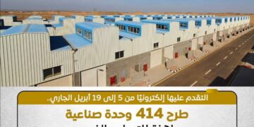 طرح 414 وحدة صناعية كاملة التجهيزات والمرافق داخل 12 مجمعًا صناعيًا بـ11 محافظةً