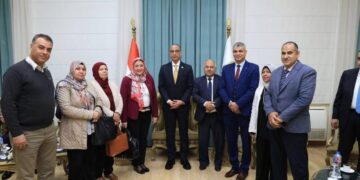 عبير عصام تلتقي محافظ الجيزة احتفالًا بالعيد القومي