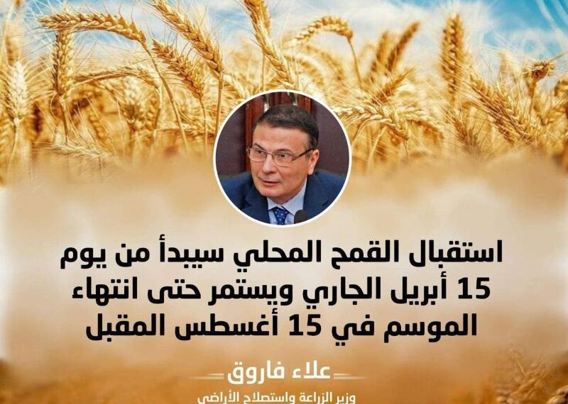 وزير الزراعة يعلن الاستعدادات النهائية لحصاد القمح