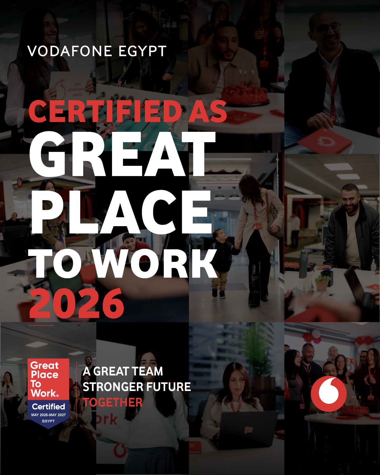 ڤودافون مصر تفوز بجائزة Great Place To Work®️