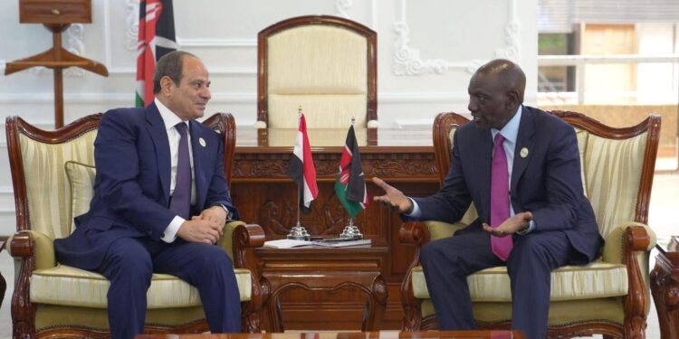 لقاء الرئيس عبد الفتاح السيسي مع الرئيس الكيني ويليام روتو