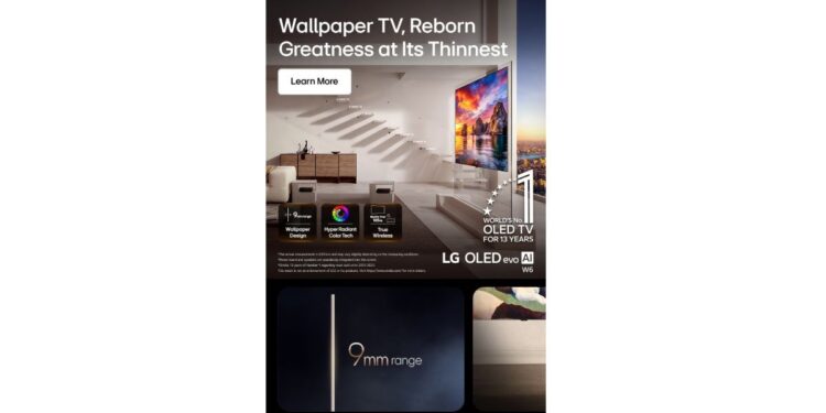 إل جي إلكترونيكس تطلق تلفزيون OLED W6 في مصر