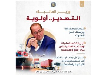 وزير المالية: دعم الصادرات يمثل أولوية رئيسية في السياسات المالية للدولة