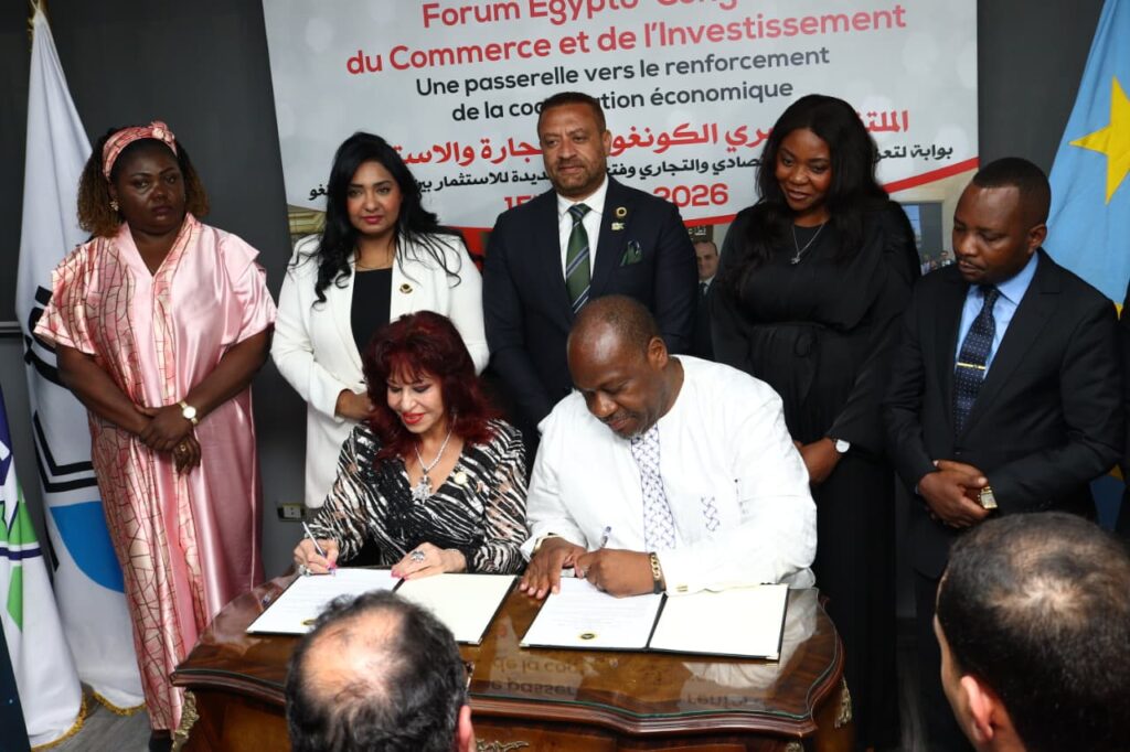  المستثمرات العرب توقع اتفاق تعاون مصرى عربي كونغولى لدعم جسور التعاون التجارى والاستثماري