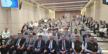 معسكر التدريب الصيفي لشباب الجامعات العربية يواصل فعالياته بزيارة علمية لفرع الأكاديمية بمدينة العلمين الجديدة