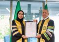 الأكاديمية العربية تمنح المهندسة حصة آل مالك الدكتوراه الفخرية في إدارة وتطوير القطاع البحري