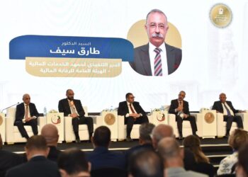 د. طارق سيف خلال تمثيله الرقابة المالية في مؤتمر المصريين بالخارج