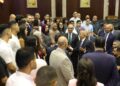 وزير الاتصالات و محافظ الإسكندرية ورئيس الأكاديمية في حوار مفتوح مع شباب الجامعات العربية