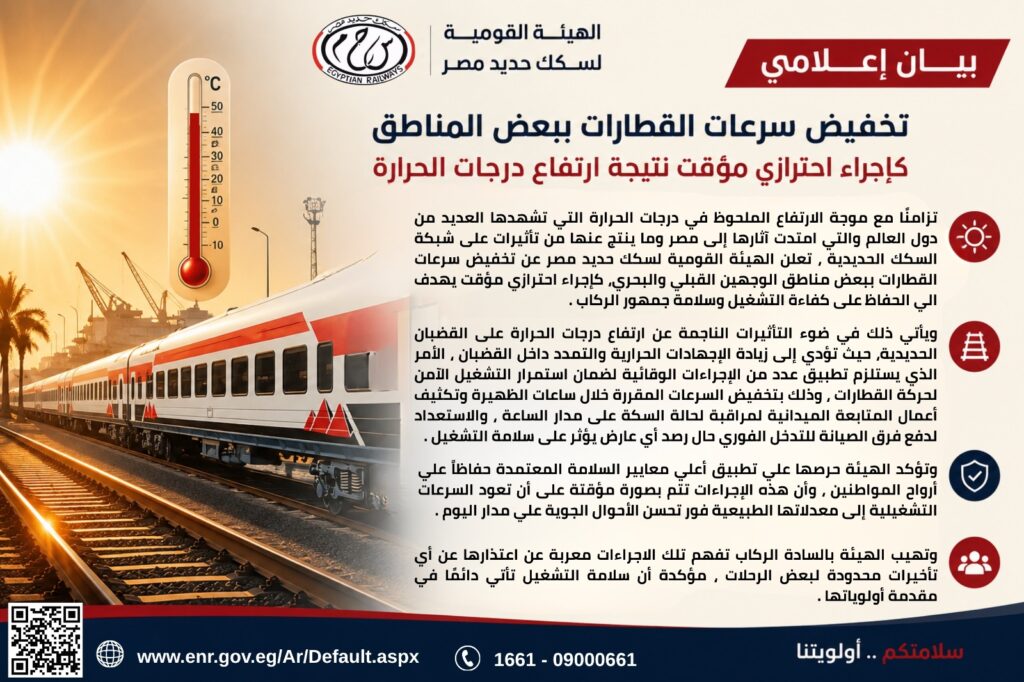 تخفيض سرعات القطارات