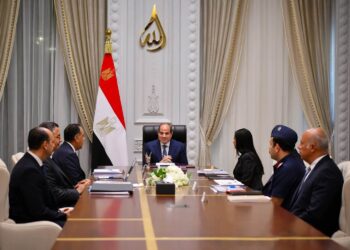 الرئيس السيسي خلال اجتماعه مع المجموعة الوزارية