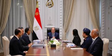 الرئيس السيسي خلال اجتماعه مع المجموعة الوزارية