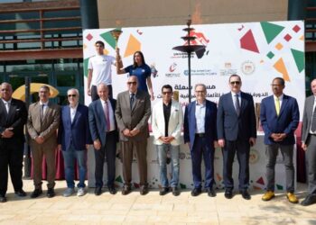 الجامعة الأمريكية بالقاهرة تحتفل بوصول شعلة الدورة الثانية عشرة للألعاب الإفريقية للجامعات الى حرمها بالقاهرة الجديدة