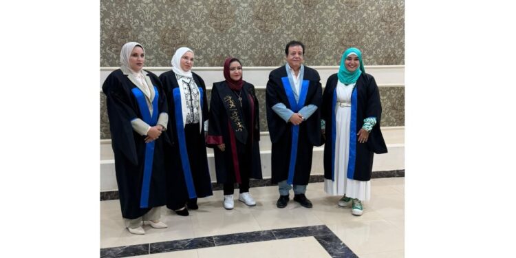 مشاركة الدكتور عاطف عبد اللطيف في لجنة الحكم والمناقشة لرسالة الماجستير المقدمة من الباحثة هالة عبود بكلية الإعلام بجامعة بني سويف