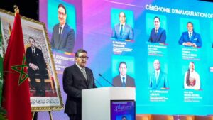 جلسة افتتاحية وزير النقل المغربى ومصطفى رشيد