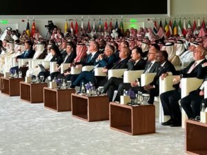 وزير البترول متحدثا خلال مؤتمر ومعرض البترول العالمي WPC Energy بالعاصمة السعودية الرياض