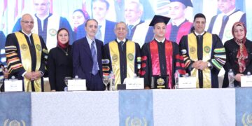خلال حفل تخرج حمزة منسي بالأكاديمية العربية بحضور محافظ الإسكندرية